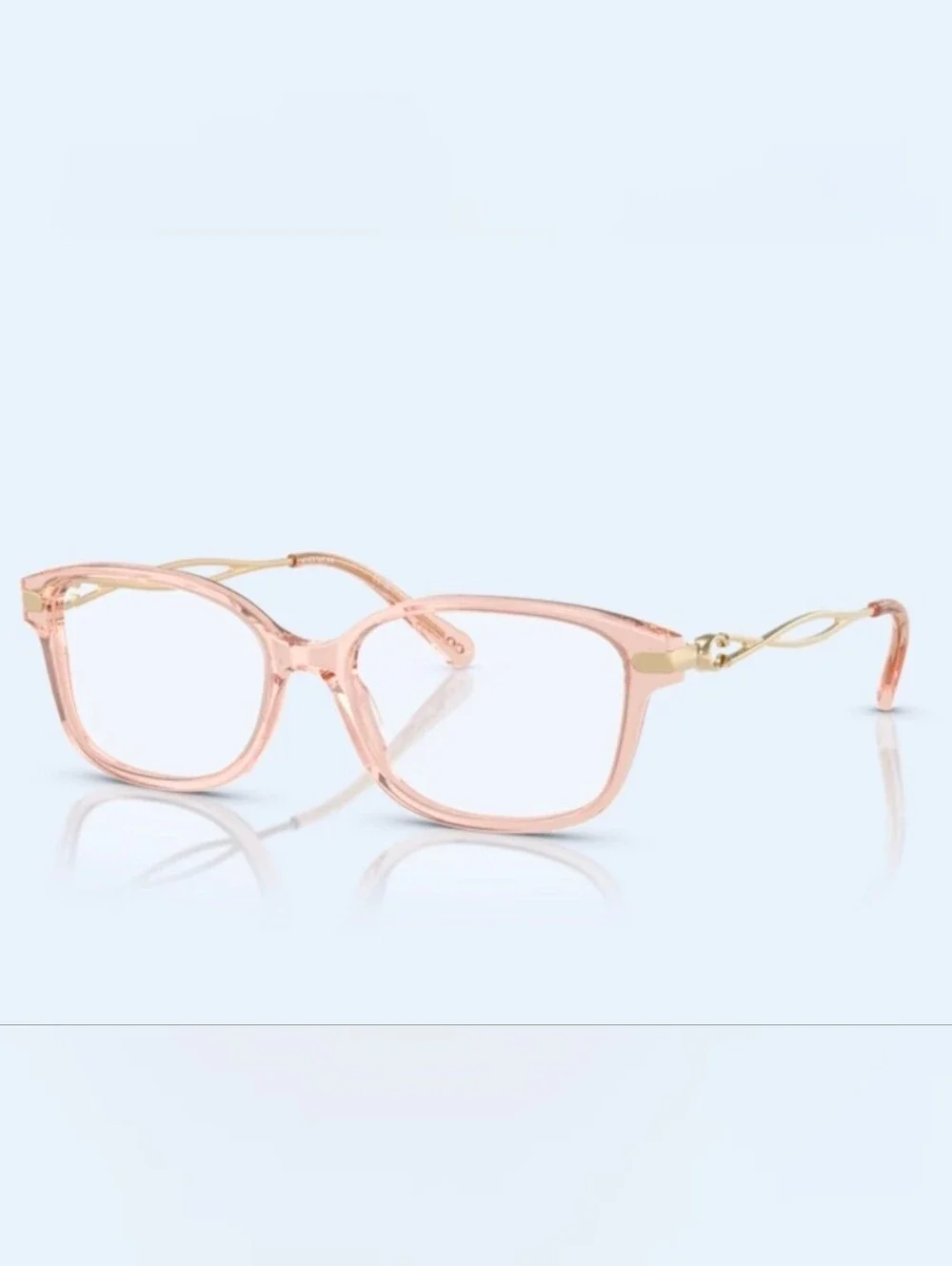Coach Rose Pink Crystal HC 6172 Only Frames With Gold Temples No Lenses